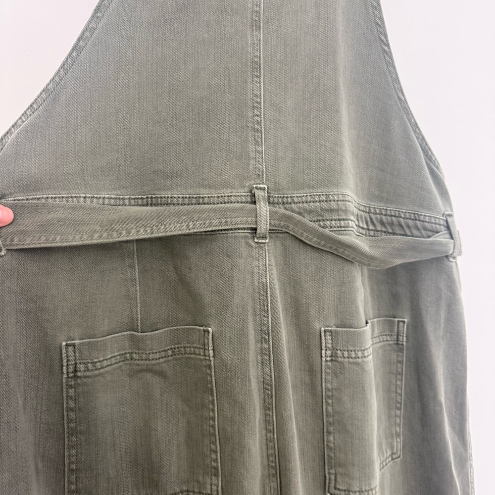 Aerie Skater Pant Overalls in Olive Fun Sz XL Comfy Baggy Boho Farmcore Cowboy - Picture 12 of 15